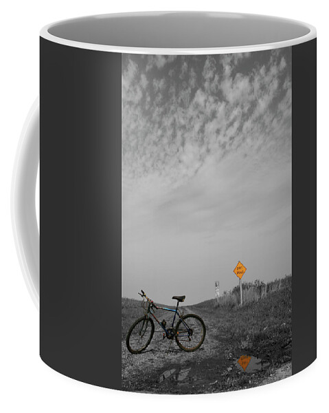 Bike Dirt Road Coffee Mug featuring the photograph Bike Dirt Road by Dylan Punke