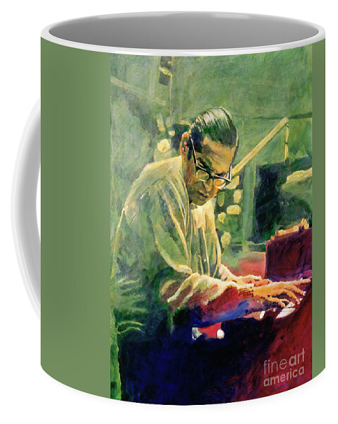 Bill Evans Coffee Mug featuring the painting Bill Evans Quintessence by David Lloyd Glover