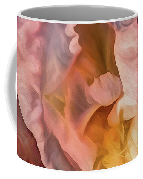 Flower Coffee Mug featuring the mixed media Billowing Grace 7 by Lynda Lehmann