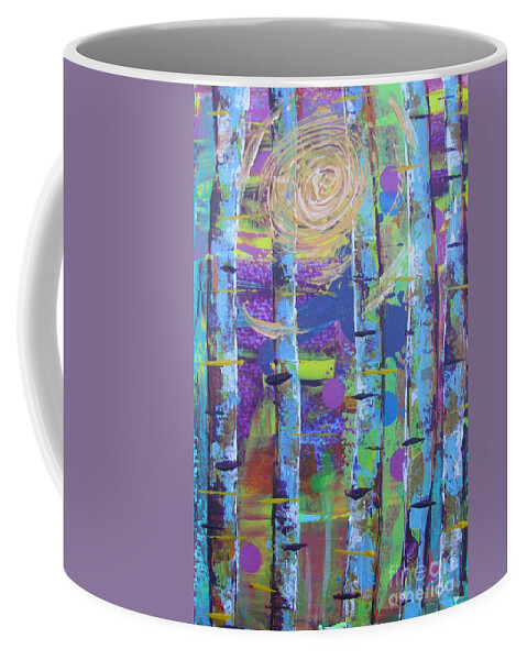 Land Coffee Mug featuring the painting Birch 6 by Jacqueline Athmann