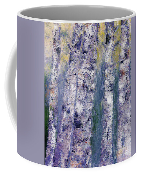 Birches Coffee Mug featuring the photograph Birches 2 by Claire Bull