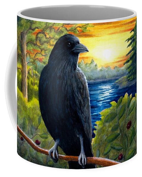 Bird Coffee Mug featuring the painting Bird 63 by Lucie Dumas
