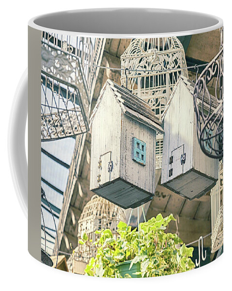 Nest Coffee Mug featuring the photograph Bird Boxes In Shop by Ariadna De Raadt