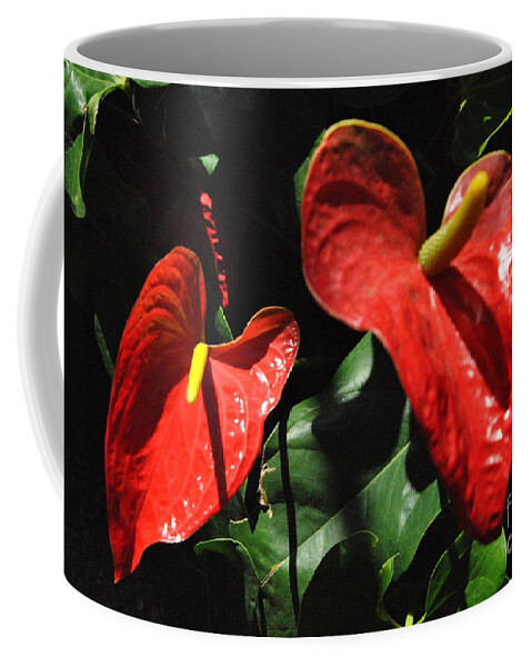 Flower Coffee Mug featuring the photograph Anthurium by Jacqueline M Lewis