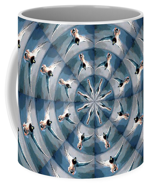 Loons Coffee Mug featuring the digital art Bird Propellor by Ee Photography