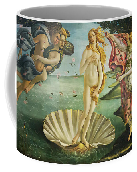 Birth Of Venus Coffee Mug featuring the photograph Birth of Venus - Botticelli by Weston Westmoreland