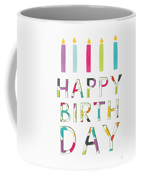 Candles Coffee Mug featuring the digital art Birthday Candles- Art by Linda Woods by Linda Woods