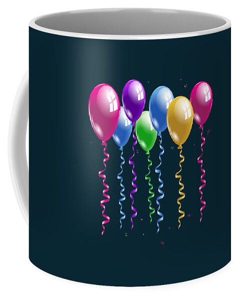 Abstract Coffee Mug featuring the digital art Birthday Greeting Card by Serena King