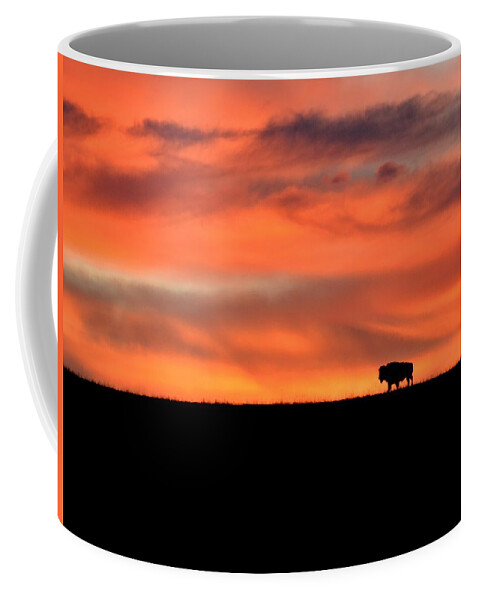  Coffee Mug featuring the photograph Bison in the Morning Light by Keith Stokes