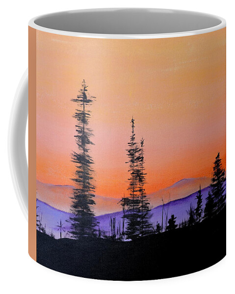 Mountains Coffee Mug featuring the painting Bitterroot Mountain Range by Jodie Marie Anne Richardson Traugott     aka jm-ART