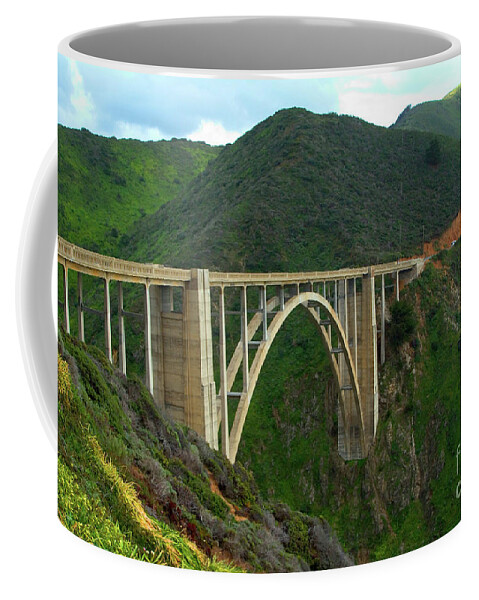 Bixby Bridge Coffee Mug featuring the photograph Bixby Bridge in Big Sur by Charlene Mitchell