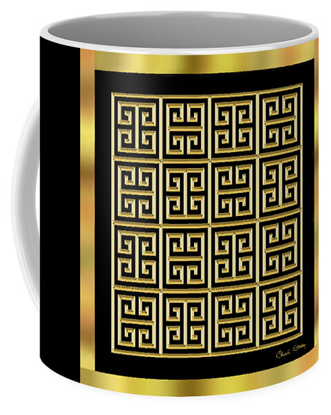 Black And Gold 11 - Chuck Staley Coffee Mug featuring the digital art Black and Gold 11 by Chuck Staley