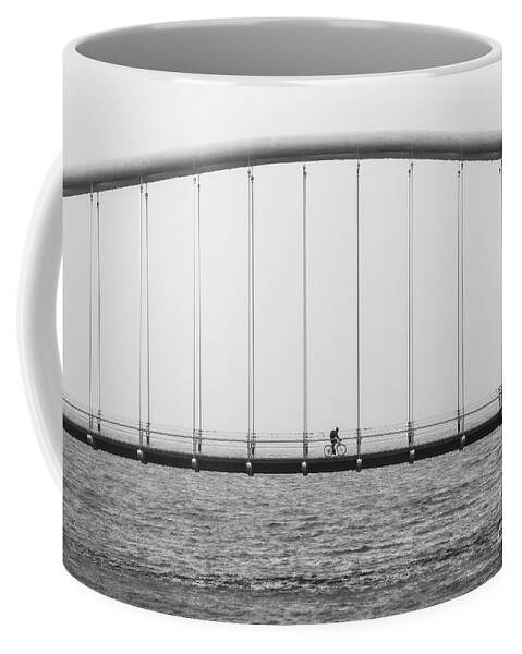 Photography Coffee Mug featuring the photograph Black and White Bridge by MGL Meiklejohn Graphics Licensing