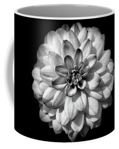 Black And White Coffee Mug featuring the photograph Black and white flower 2 by Lilia S
