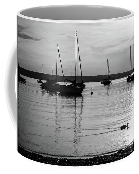 Sunset Coffee Mug featuring the photograph Black and White Sunser by Cesar Vieira