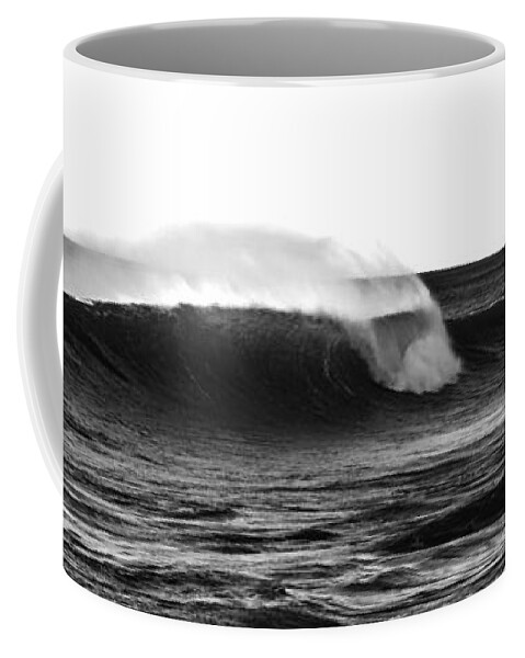 Climate Coffee Mug featuring the photograph Black and White Wave by Pelo Blanco Photo