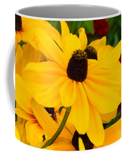 Floral Coffee Mug featuring the digital art Black-Eyed Susan Floral by Mas Art Studio