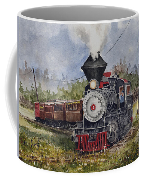 Train Coffee Mug featuring the painting Black Hills Central Number 7 by Sam Sidders