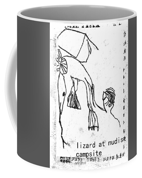 Black Coffee Mug featuring the drawing Black Ivory Issue 1 page 21 by Edgeworth Johnstone