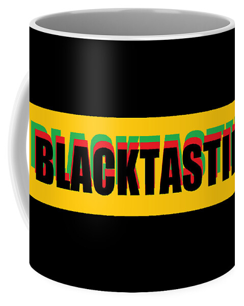 Blacktastik Coffee Mug featuring the digital art Blacktastik by Adenike AmenRa