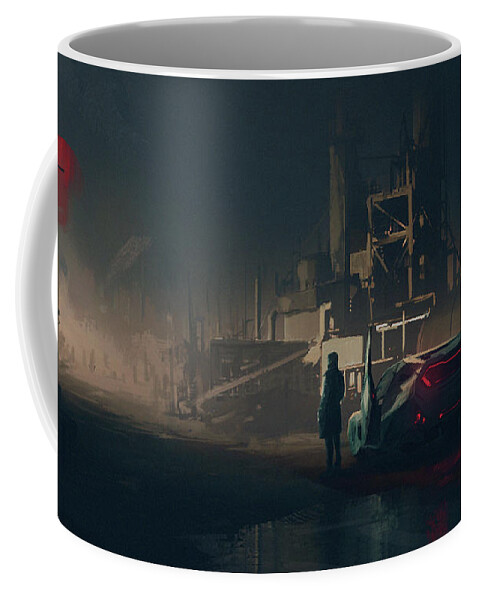 Blade Runner 2049 Coffee Mug featuring the digital art Blade Runner 2049 by Maye Loeser