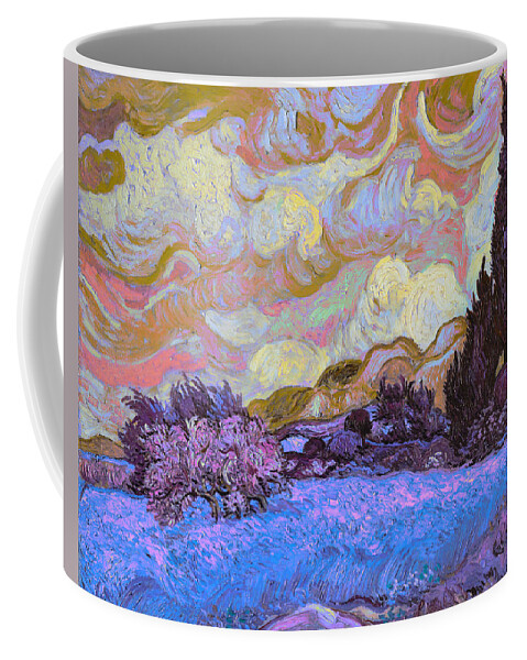 Post Modern Coffee Mug featuring the digital art Blend 20 van Gogh by David Bridburg