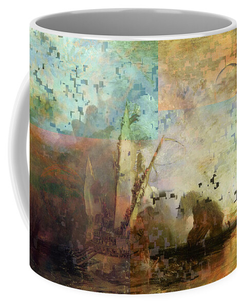 Post Modern Coffee Mug featuring the digital art Blend 4 Turner by David Bridburg