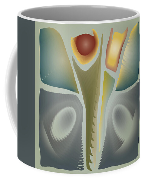 Abstract Coffee Mug featuring the digital art Blendflower Still Life by Kevin McLaughlin