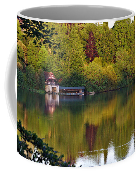 Blenheim Palace Coffee Mug featuring the photograph Blenheim Palace Boathouse 2 by Jeremy Hayden