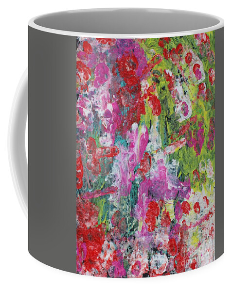 Colors Of Bliss Contentment Delight Elation Enjoyment Euphoria Exhilaration Jubilation Laughter Optimism  Peace Of Mind Pleasure Prosperity Well-being Beatitude Blessedness Cheer Cheerfulness Content Coffee Mug featuring the painting Bliss by Sarahleah Hankes