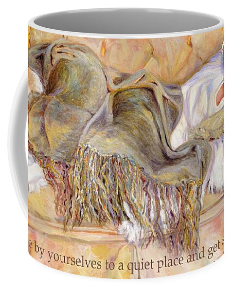 Painting Coffee Mug featuring the painting Bliss with Bible Verse by Susan Hensel