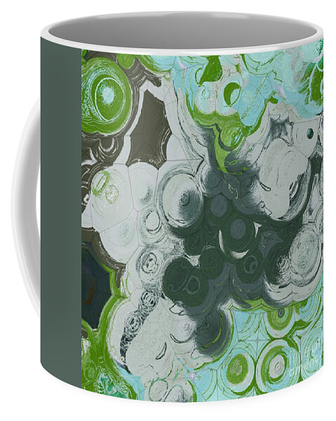 Abstract Coffee Mug featuring the digital art Blobs - 13c9b by Variance Collections