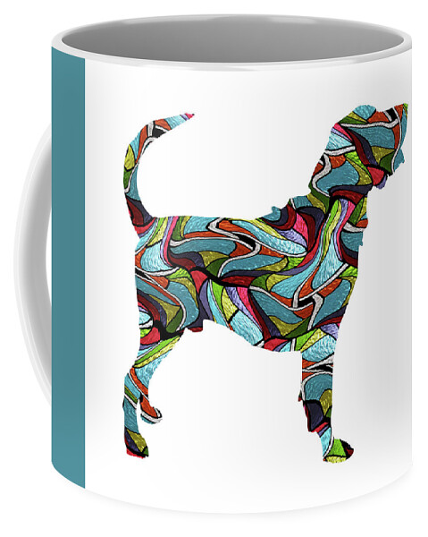 Bloodhound Coffee Mug featuring the digital art Bloodhound Spirit Glass by Gregory Murray