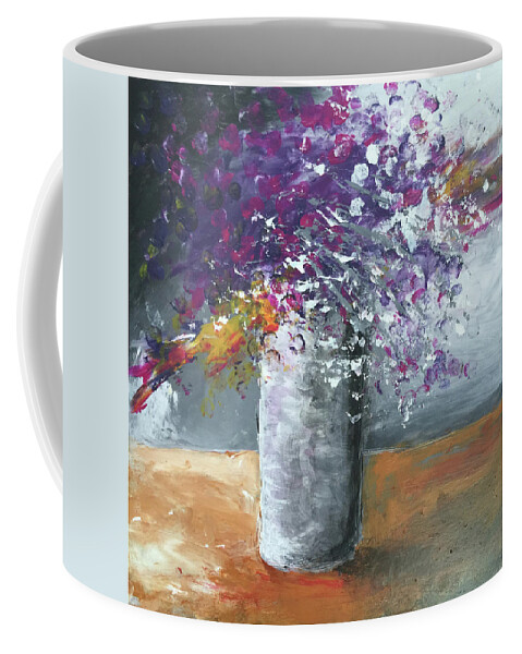 Watrer Coffee Mug featuring the painting Bloom Where You Are Planted by Linda Bailey