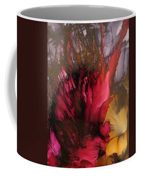 Abstract Coffee Mug featuring the painting Bloomin Time by Soraya Silvestri