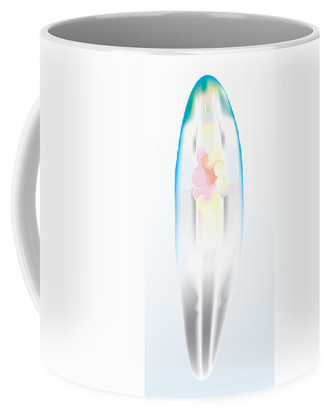 Feather Coffee Mug featuring the digital art Blossom Feather by Kevin McLaughlin