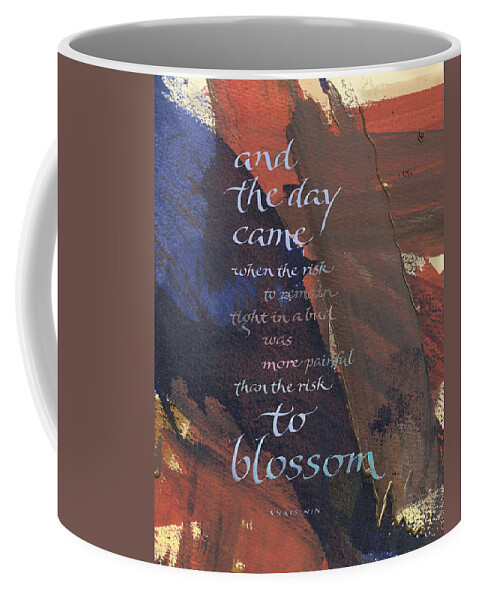 Achievement Coffee Mug featuring the painting Blossom II by Judy Dodds