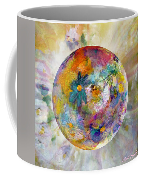 Flower Sphere Coffee Mug featuring the painting Blossoms in Pastel by Robin Moline