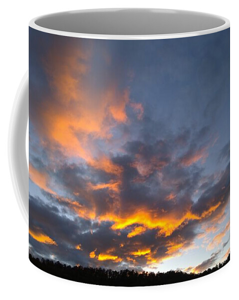 Kelly Hazel Coffee Mug featuring the photograph Blue and Orange Sunset over Blue Ridge Mountains by Kelly Hazel