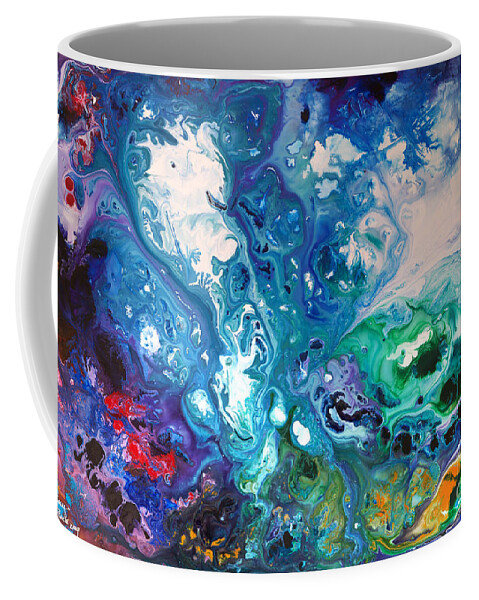 Original Coffee Mug featuring the painting Blue Billows by Sally Trace