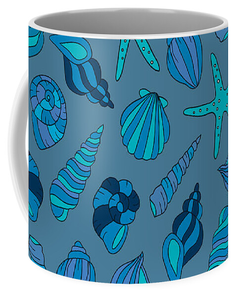 Summer Coffee Mug featuring the digital art Blue Blue Summer by Mark Ashkenazi