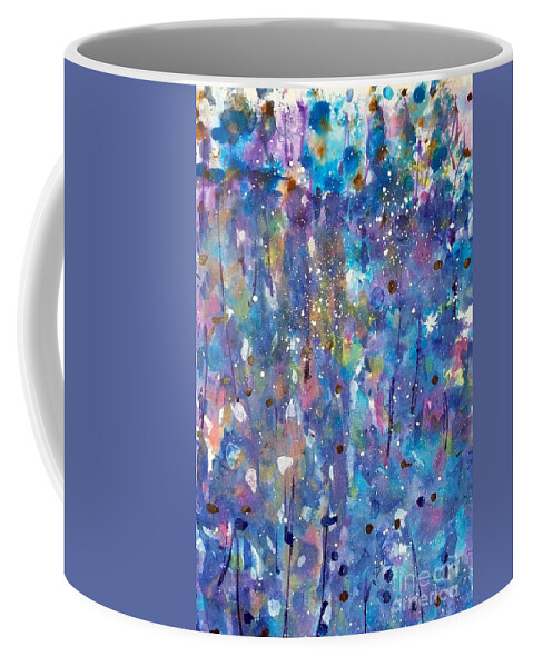 Blue Coffee Mug featuring the painting Blue by Catherine Gruetzke-Blais
