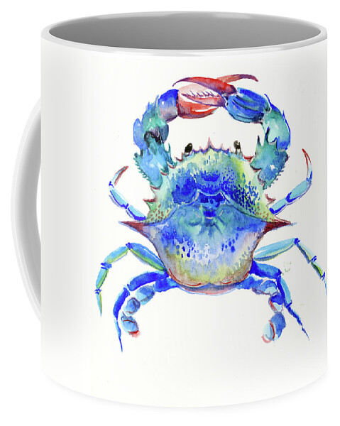 Crab Coffee Mug featuring the painting Blue Crab by Suren Nersisyan