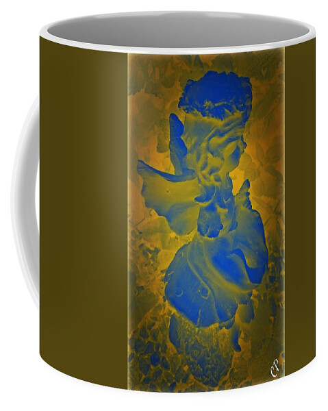 Spiritual Coffee Mug featuring the photograph blue Flower Pixie by Christine Paris