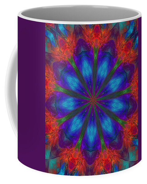  Coffee Mug featuring the digital art Blue Geometric by David Lane