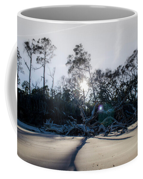 Sunset Coffee Mug featuring the photograph Blue Glare by Bradley Dever