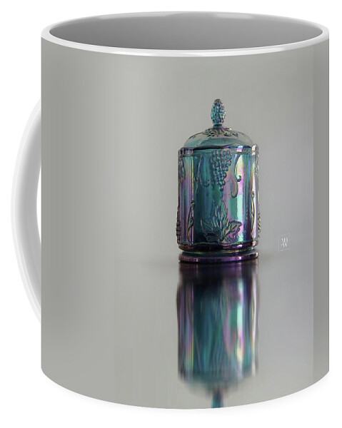 Posters Coffee Mug featuring the photograph Blue Glass Cookie Jar by Yvonne Wright