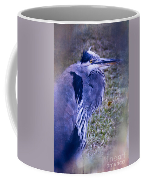 Bird Coffee Mug featuring the photograph Blue Heron Portrait by Ella Kaye Dickey