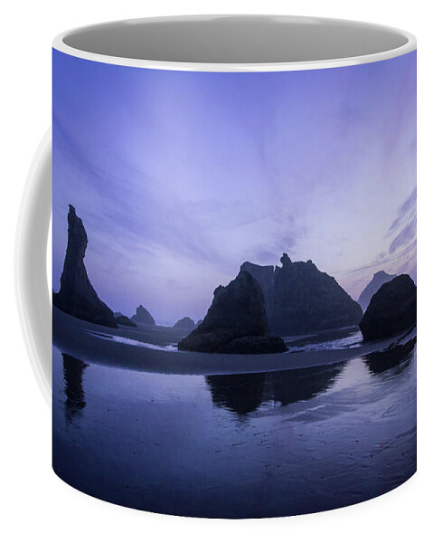 Beaches Coffee Mug featuring the photograph Blue Hour Reflections by Steven Clark