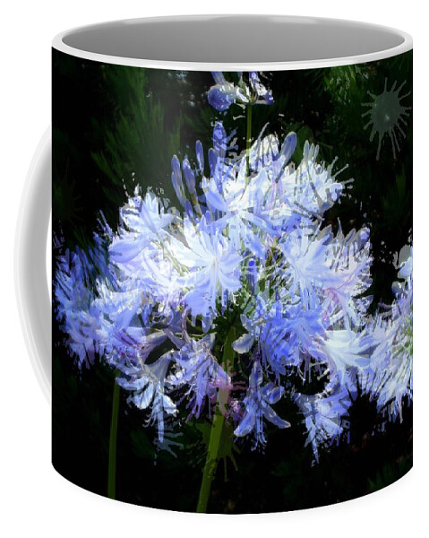 Blue Flower Coffee Mug featuring the digital art Blue Love by Carol Grimes
